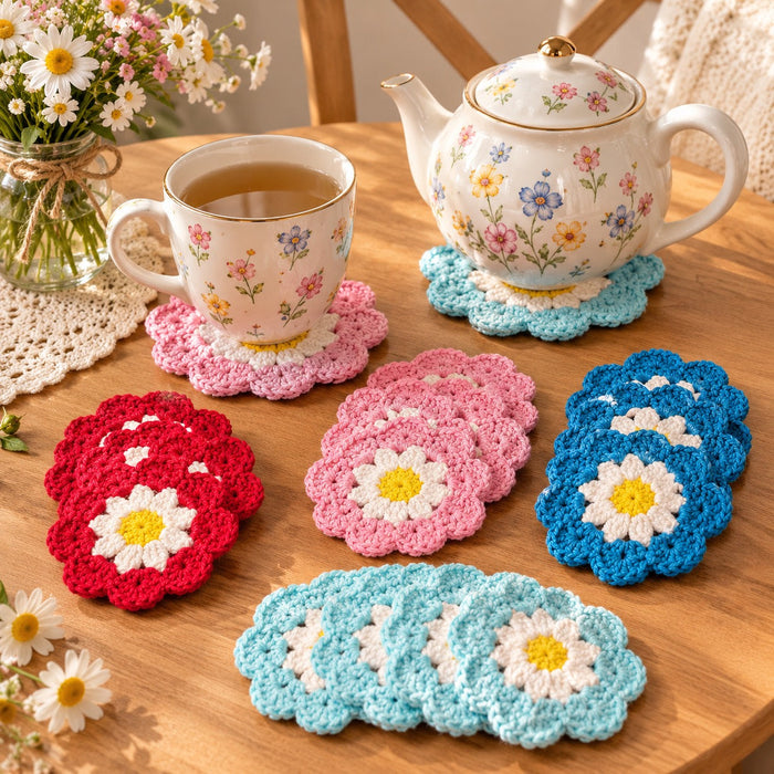 Crochet coasters