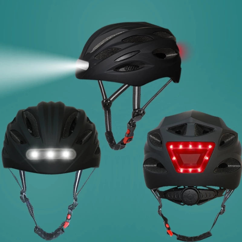 LED Lamp Cycling Bicycle Helmet With LED Tail Light